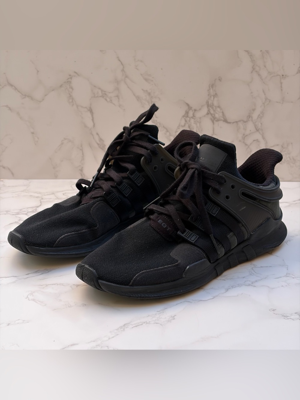 Adidas EQT Support Adv/91-16 Triple Black Athletic Shoes Men’s Size 12